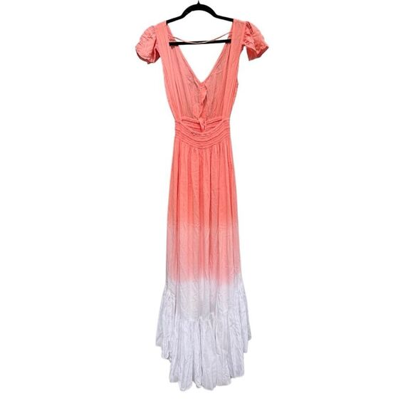 Tiare Hawaii New Moon Maxi Dress in Dusty Rose & White Gradasi Size XS - Picture 6 of 12